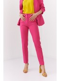 Casual women\'s suit with cigarette pants, amaranth 8760 - Online store - Boutique